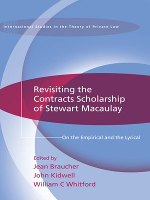 cover image of Revisiting the Contracts Scholarship of Stewart Macaulay